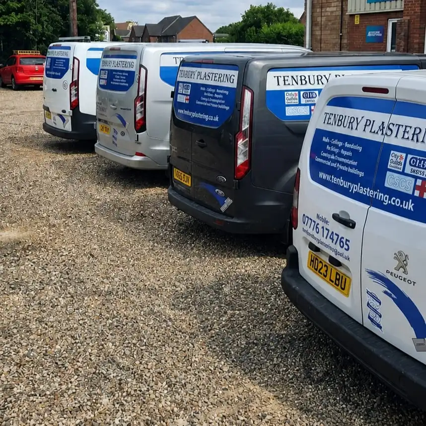 Tenbury Plastering team vans